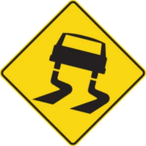 Slippery Road Sign