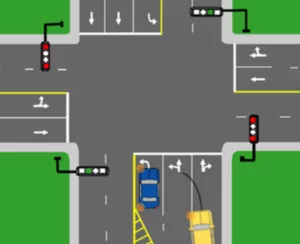 solid line SAAQ Driving Test