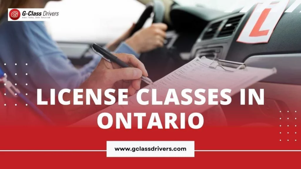 License classes in Ontario